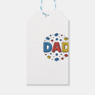 Vintage-Vektordesign für Papa-Bauklötze_1 Geschenkanhänger
