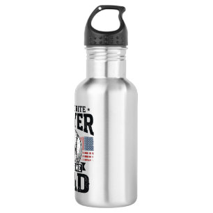Vintage-Vektordesign Lieblingsplayer Baseball-Vate Edelstahlflasche