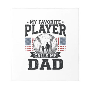 Vintage-Vektordesign Lieblingsplayer Baseball-Vate Notizblock