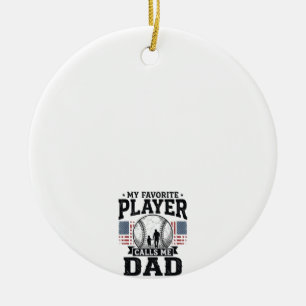 Vintage-Vektordesign - Lieblingsspieler des Baseba Keramik Ornament