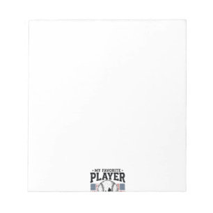 Vintage-Vektordesign - Lieblingsspieler des Baseba Notizblock