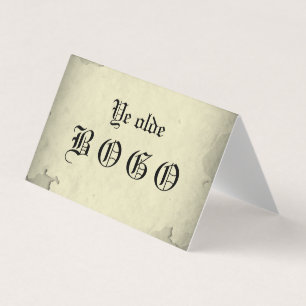 Vintage-Vellum-BOGO-Treue-Faltkarte Visitenkarten