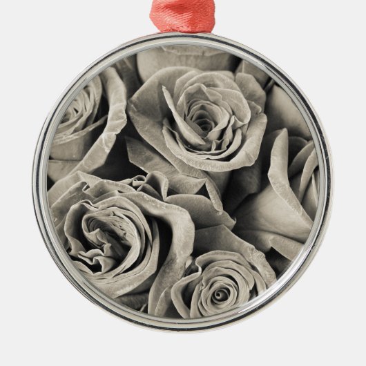 Vintage Velvet-Beauty Silbernes Ornament (Vorne)
