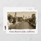 Vintage Venedig Beach Canals Postcard! Postkarte (Vorne/Hinten)