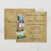 Vintage Venedig-Hochzeits-Einladungen Einladung (Vorne/Hinten)