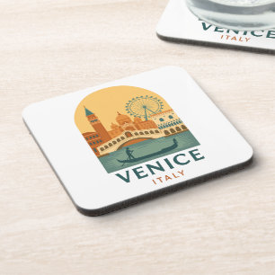 Vintage Venedig Italien Gondel Getränkuntersetzer  Getränkeuntersetzer