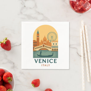 Vintage Venedig Italien Reise Servietten – Retro I
