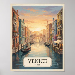 Vintage Venedig Italien Reiseplakat   Großer Kanal Poster