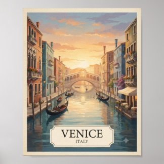 Vintage Venedig Italien Reiseplakat | Großer Kanal Poster