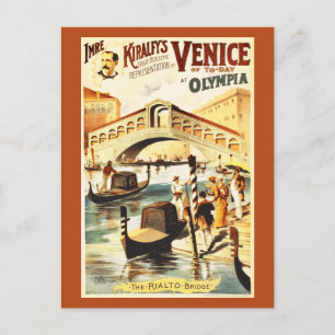 Vintage Venedig von heute, Rialto-Brücke Postkarte