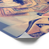 Vintage Venetian carnival masks Poster (Ecke)