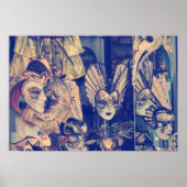 Vintage Venetian carnival masks Poster (Vorne)
