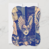 Vintage Venezianische Karneval-Maske Einladung (Vorderseite)