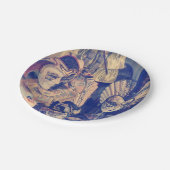 Vintage Venezianische Karnevalsmasken Pappteller (Schrägansicht)