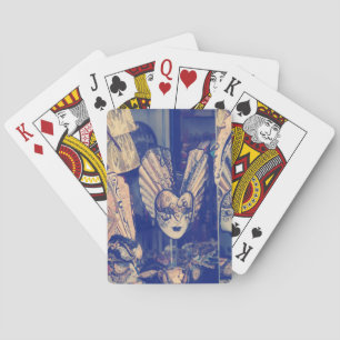 Vintage Venezianische Karnevalsmasken Spielkarten