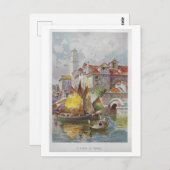 Vintage venezianische Malerei Postkarte (Vorne/Hinten)