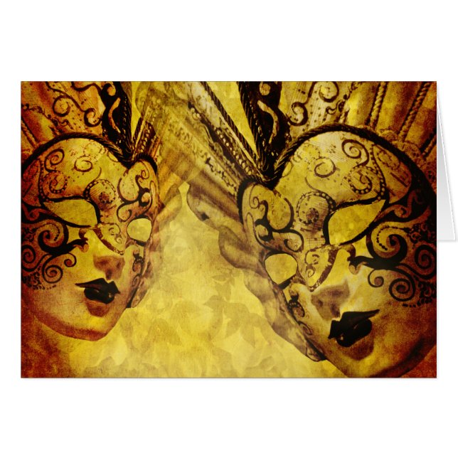 Vintage Venezianische Masken (Vorderseite (Horizontal))