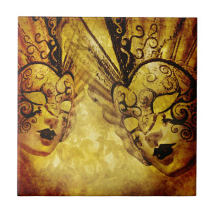 Vintage Venezianische Masken Fliese