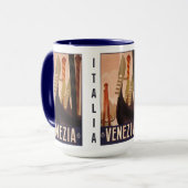 Vintage venezianische Tasse (Venedig) Italien (Vorderseite Links)