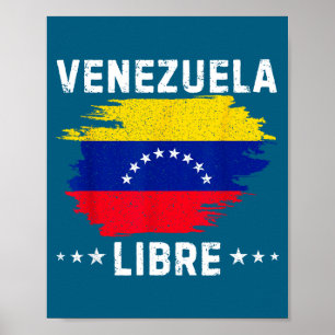 Vintage Venezuela Libre 2026 Venezuela-Flagge  Poster