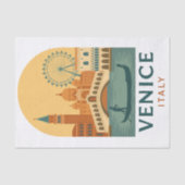 Vintage Venice Italy Travel Tissue Paper – Retro Seidenpapier (Vorderseite)