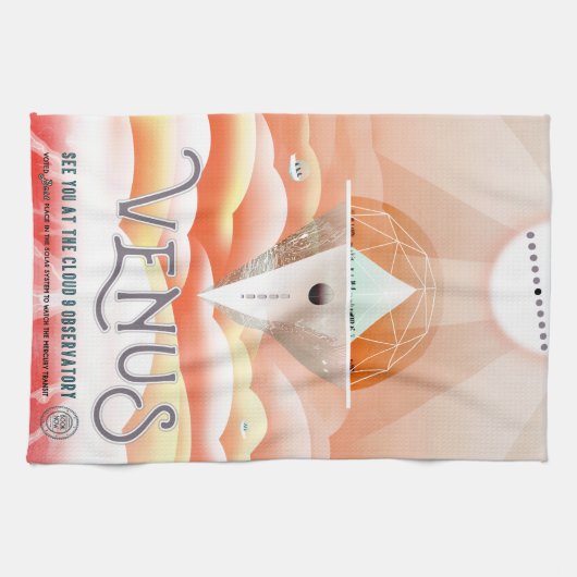 Vintage Venusreise Geschirrtuch (Horizontal)