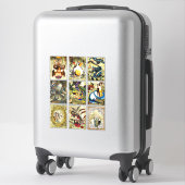 Vintage veränderte Kunst Dragons verleiht Märchenk Aufkleber (Koffer)