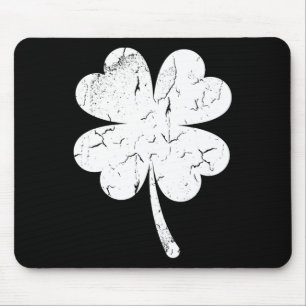 Vintage verblasster Retro-Vierblattklee St. Patric Mousepad