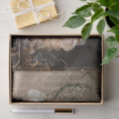 Vintage verblichene Rose und Ephemera-Dekoupage Seidenpapier (Geschenk)