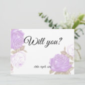 Vintage verblichene Rose Werden Sie meine Bridesma Einladung (Stehend Vorderseite)