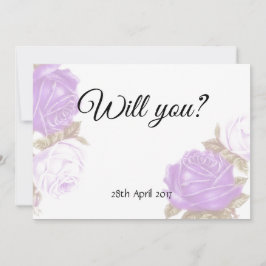 Vintage verblichene Rose Werden Sie meine Bridesma Einladung