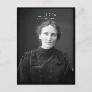 Vintage-Verbrecher-Schwarz-Weiß-Mugshot-Foto Postkarte