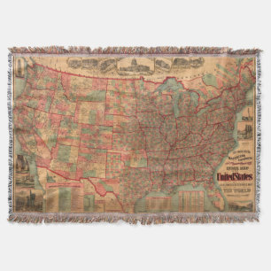 Vintage Vereinigte Staaten zeichnen auf (1883) Decke