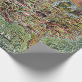 Vintage Vereinigte Staaten zeichnen Rambles Reise Geschenkpapier (Ecke)