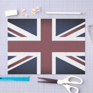 Vintage Vereinigtes Königreich, britisches Flaggen Seidenpapier