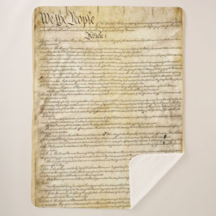 Vintage Verfassung der Vereinigten Staaten Sherpadecke