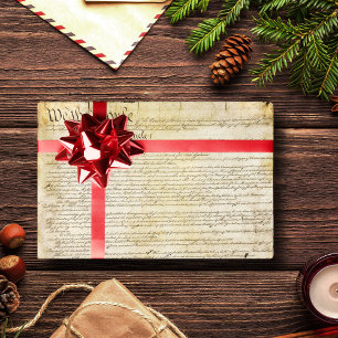 Vintage Verfassung der Vereinten Staaten Geschenkpapier