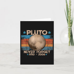 Vintage Vergessen Sie Pluto nicht Lustige Retro-As Karte