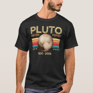 Vintage Vergiss Pluto niemals Nerdy Astronomie Wel T-Shirt