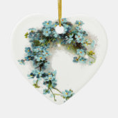 Vintage Vergissmeinnichte Keramikornament (Vorne)