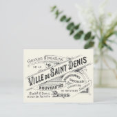 Vintage Verkaufsanzeige für Paris Postkarte (Stehend Vorderseite)