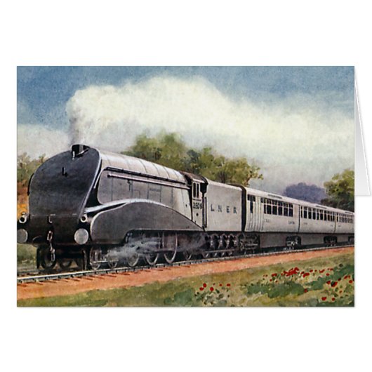Vintage Verkehr, moderner silberner Hochgeschwindi (Vorderseite (Horizontal))