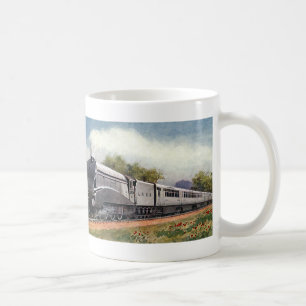 Vintage Verkehr, moderner silberner Hochgeschwindi Kaffeetasse