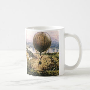 Vintage Verkehrsmittel, Heißluftballon Luftschiffe Kaffeetasse