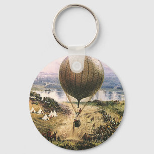 Vintage Verkehrsmittel, Heißluftballon Luftschiffe Schlüsselanhänger