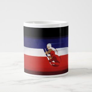 Vintage Verkehrsmittel, patriotische Rennwagen Jumbo-Tasse