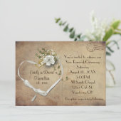 Vintage Verlängerung der Hochzeit Einladung Postka (Stehend Vorderseite)