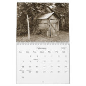 Vintage verlassene Scheune im Ozarks Kalender (Feb 2027)