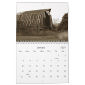 Vintage verlassene Scheune im Ozarks Kalender (Jan 2027)