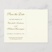 Vintage Verlobung Angeling Ring Ankündigungspostkarte (Rückseite)